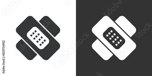 Plaster icon. Solid glyph series icon