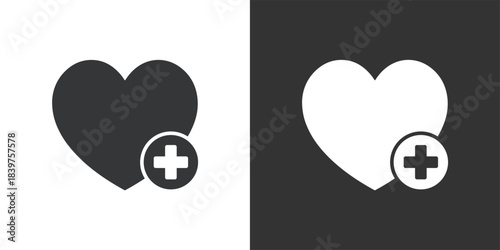 Health icon. Solid glyph series icon