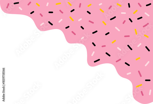 Dripping Strawberry Cream with Sprinkles