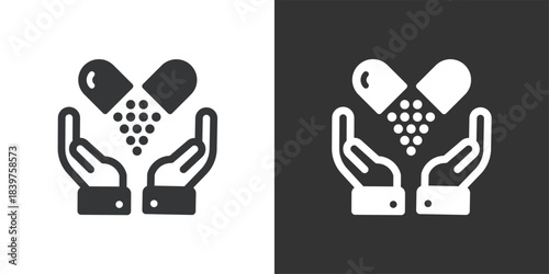 Medication icon. Solid glyph series icon