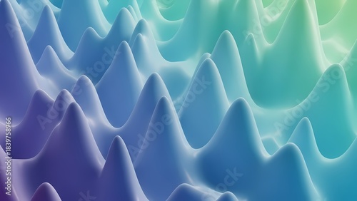 Abstract Gradient Waves of Purple and Teal - A Fluid and Dynamic Visual Landscape