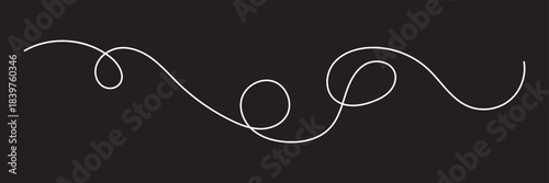 Minimalist spiral line icons. Preview grid of abstract hand-drawn spiral line icons in black and white, showcasing decorative swirls useful for design, illustration, and graphic EPS10/AI.