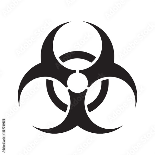 biohazard symbol icon vector illustration