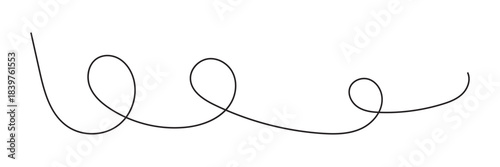 Minimalist spiral line icons. Preview grid of abstract hand-drawn spiral line icons in black and white, showcasing decorative swirls useful for design, illustration, and graphic EPS10/AI.