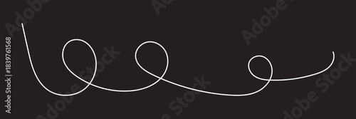 Minimalist spiral line icons. Preview grid of abstract hand-drawn spiral line icons in black and white, showcasing decorative swirls useful for design, illustration, and graphic EPS10/AI.