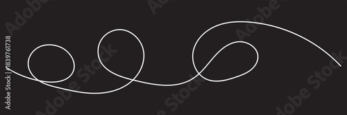 Minimalist spiral line icons. Preview grid of abstract hand-drawn spiral line icons in black and white, showcasing decorative swirls useful for design, illustration, and graphic EPS10/AI.