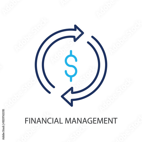 Financial management thin line icons. Original vector illustration.