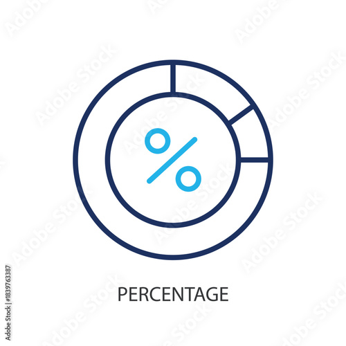 Percentage thin line icons. Original vector illustration.