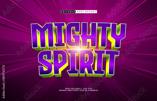 mighty spirit editable text effect