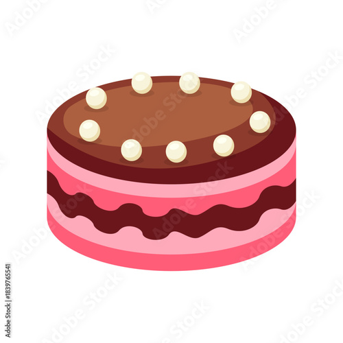 Pink Layered Dot Cake