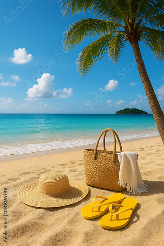 summer vacation on the beach