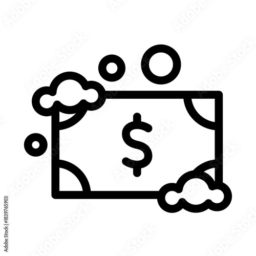 Disguised Funds Line Icon of Money Laundering Icon Set