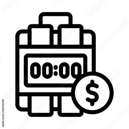 Device Funding Line Icon of Terrorist Financing Icon Set