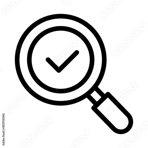 Review Magnifier Line Icon of Financial Audits (Forensic) Icon Set