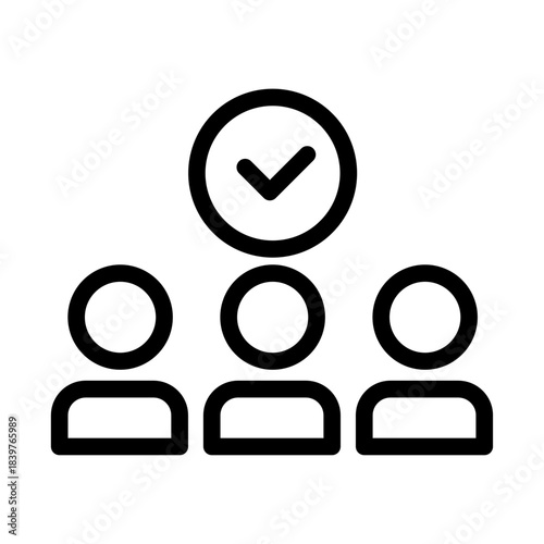 Team Review Line Icon of Financial Audits (Forensic) Icon Set