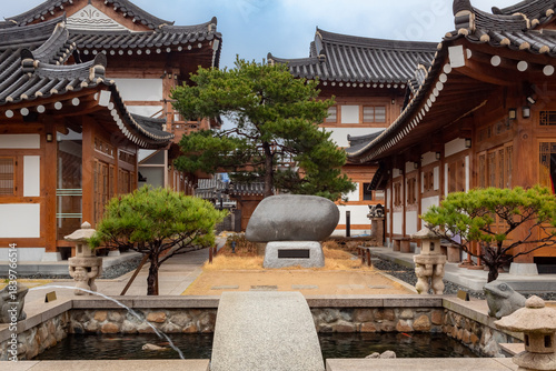 Traditional Korean hanok buildings located in Gyeonju, South Korea