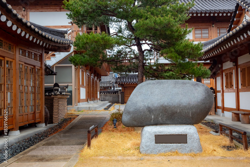 Traditional Korean hanok buildings located in Gyeonju, South Korea