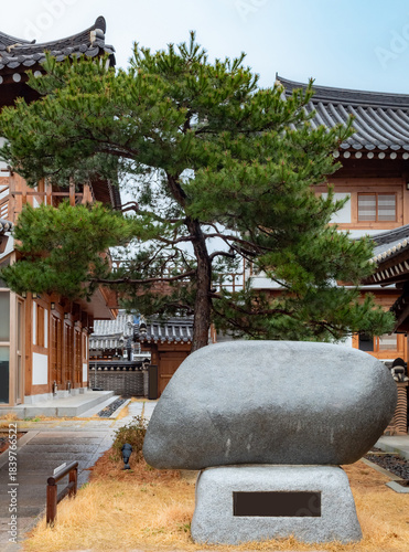 Traditional Korean hanok buildings located in Gyeonju, South Korea