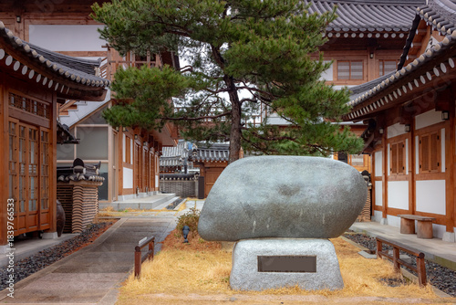 Traditional Korean hanok buildings located in Gyeonju, South Korea