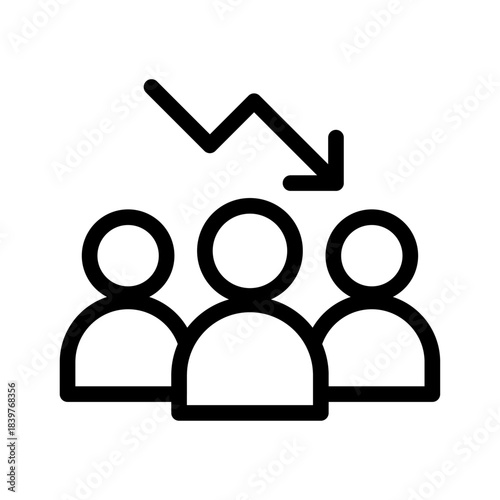 Job Loss Line Icon of Recession Icon Set