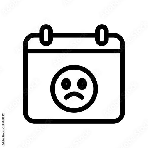 Negative Period Line Icon of Recession Icon Set