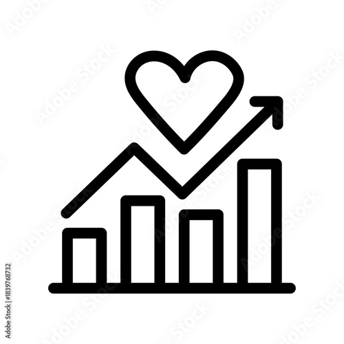 Impact Growth Line Icon of Social Impact Investing Icon Set