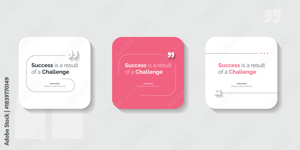 Obraz premium Creative Bubble testimonial banner, quote, infographic set. Social media post template designs for quotes. Empty speech bubbles, quote bubbles and text box