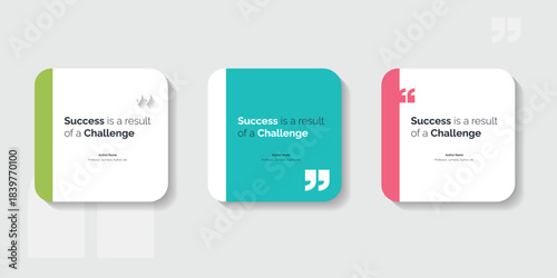 Creative Bubble testimonial banner, quote, infographic set. Social media post template designs for quotes. Empty speech bubbles, quote bubbles and text box