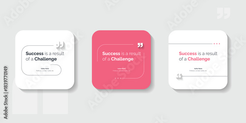 Creative Bubble testimonial banner, quote, infographic set. Social media post template designs for quotes. Empty speech bubbles, quote bubbles and text box