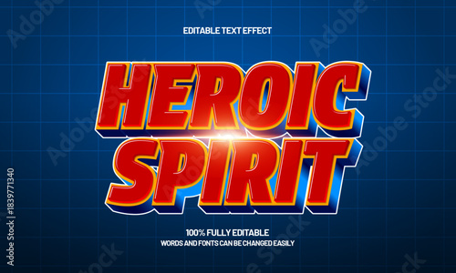 heroic spirit editable text effect