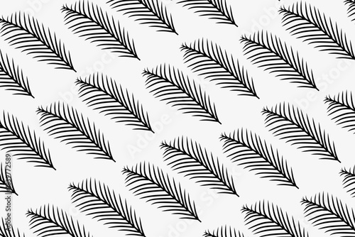 Tropical Palm Leaf Seamless Vector Pattern for Fabric & Wallpaper
