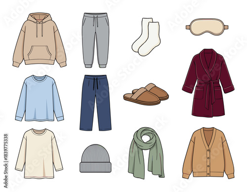 Cozy Comfort: Collection of Lounge Wear and Relaxation Apparel Essentials