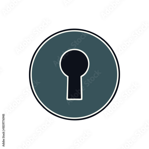 Vector illustration of a door lock
