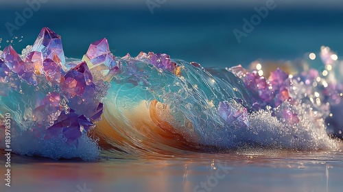 Stunning Crystal-Encrusted Wave
