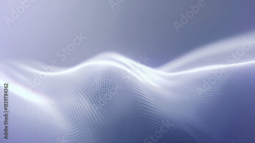 Technology cyberspace information datum mesh wave abstract background with soft light gradient motion evokes calm flow while digital surface suggests data network connection and futuristic texture