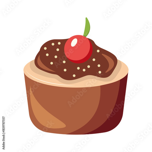 Chocolate Cupcake With Cherry