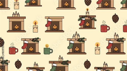 Vintage home furniture and kitchen decoration icons vector set