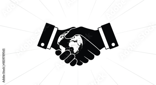 handshake icon vector illustration