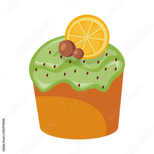 Citrus Cupcake With Orange Slice