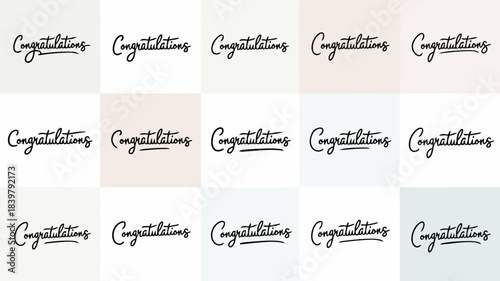 Elegant cursive handwriting text in various shades of gray showcasing different styles of calligraphy