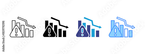 Failure icon set multiple style collection