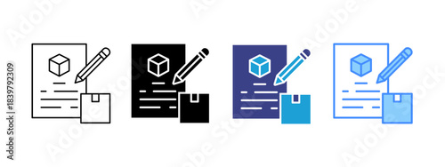 Modification icon set multiple style collection