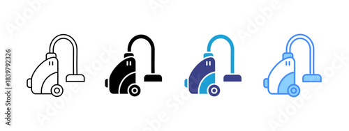 Vacuum Cleaner icon set multiple style collection