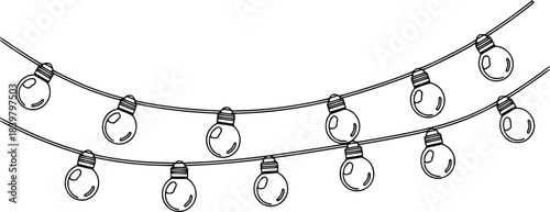 Festive string lights with clear bulbs illumination decorative
