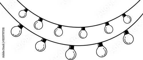 Festive string lights with clear bulbs illumination decorative
