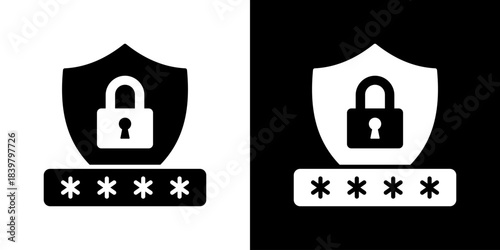 Password Icon Vector Illustration. Flat Style Design Created For Creative Flexibility In Light And Dark Versions. 