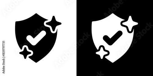 Shield Icon Vector Illustration. Flat Style Design Created For Creative Flexibility In Light And Dark Versions. 