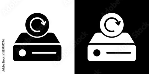 Backup Icon Vector Illustration. Flat Style Design Created For Creative Flexibility In Light And Dark Versions. 