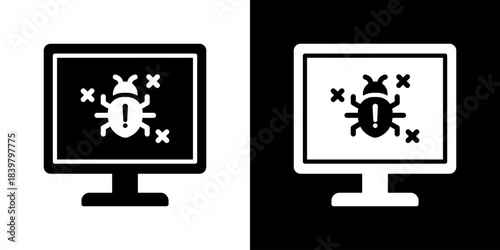 Virus Icon Vector Illustration. Flat Style Design Created For Creative Flexibility In Light And Dark Versions. 