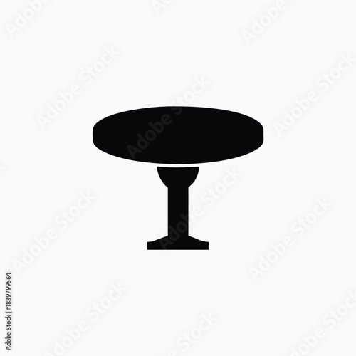 round table icon vector template